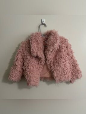 Toddler Pink Faux-Fur Jacket